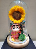 Large Crayon Shin-Chan Preserved Sunflower Dome (Same Day Delivery Available)