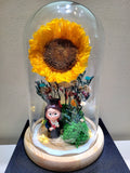 Female Graduate Preserved Flower Dome With Sunflower And Same Day Delivery