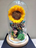 Male Graduate Preserved Flower Dome With Sunflower And Same Day Delivery