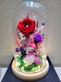 My Melody Preserved Flower Dome With Red Roses And Same Day Delivery