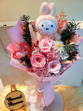 AUTHENTIC MIFFY Plush with Forever In Love Preserved Flowers Bouquet