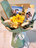 Photos With Preserved Flowers Bouquet. Same Day Delivery.