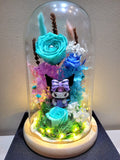 Kuromi Preserved Flower Dome With Tiffany Roses And Same Day Delivery