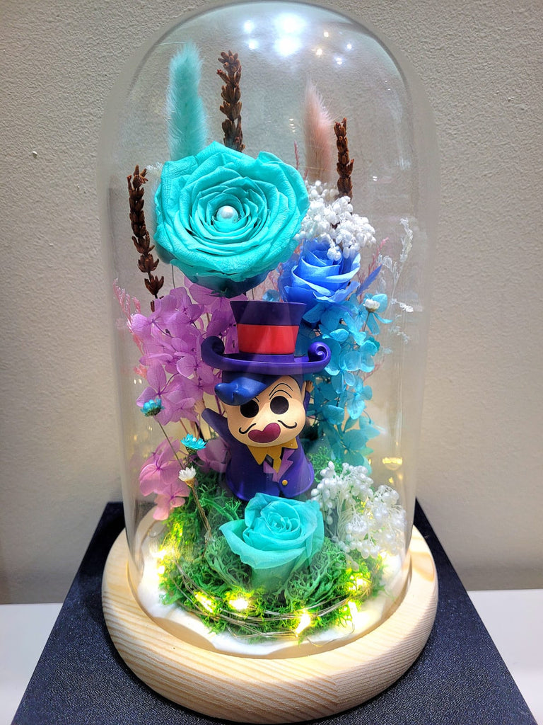 Limited Edition Crayon Shin-Chan Preserved Flower Dome With Tiffany Roses And Same Day Delivery