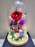 Crayon Shin-Chan Preserved Flower Dome With Red Roses And Same Day Delivery