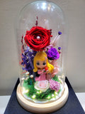Princess Aurora Preserved Flower Dome With Red Roses And Same Day Delivery