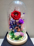 Eternal Couple V5 Preserved Flower Dome With Red Roses And Same Day Delivery
