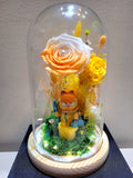 Premium Popmart Garfield Preserved Flower Dome With Yellow Roses And Same Day Delivery