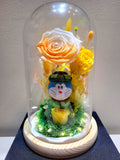 Doraemon Preserved Flower Dome With Yellow Roses v2 And Same Day Delivery