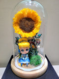 Disney Princess Preserved Sunflower Dome. Same Day Delivery.