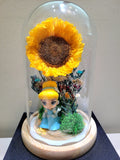 Disney Princess Preserved Sunflower Dome. Same Day Delivery.