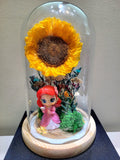 Disney Princess Preserved Sunflower Dome. Same Day Delivery.
