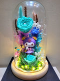 Kuromi Preserved Flower Dome With Tiffany Roses And Same Day Delivery