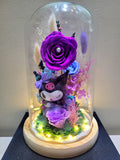 Kuromi Preserved Flower Dome With Purple Roses And Same Day Delivery