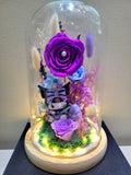Kuromi Preserved Flower Dome With Purple Roses And Same Day Delivery