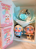 AUTHENTIC CRYBABY Plush with Acrylic Ball Preserved Tiffany Rose Flowers Bouquet