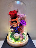 Premium Popmart Molly Preserved Flower Dome With Red Roses And Same Day Delivery