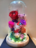 5 Roses Hello Kitty Preserved Flower Dome (Red Theme)