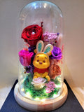 5 Roses Miniso Winnie The Pooh Preserved Flower Dome (Red Theme)