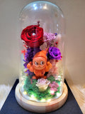 Premium Popmart Twinkle Twinkle Preserved Flower Dome With Red Roses And Same Day Delivery.