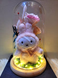 AUTHENTIC MIFFY Plush in Preserved Flowers Dome (Pink Theme)