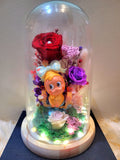 Premium Popmart Twinkle Twinkle Preserved Flower Dome With Red Roses And Same Day Delivery.