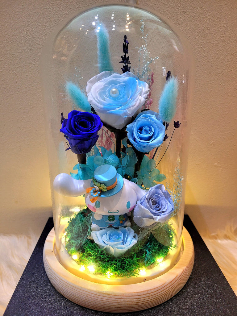 5 Roses Cinnamoroll Preserved Flower Dome (Multi-Blue Theme)