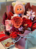 AUTHENTIC TWINKLE TWINKLE Plush with Eternal Elegance Red Preserved Flowers Bouquet