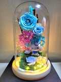 Cinnamoroll Preserved Flower Dome With Tiffany Roses And Same Day Delivery