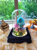 Unicorn Preserved Flower Dome With Tiffany Roses and Same Day Delivery