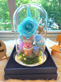 Winnie The Pooh Preserved Flower Dome With Tiffany Roses And Same Day Delivery v3