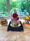 Winnie The Pooh Preserved Flower Dome With Red Roses And Same Day Delivery v5