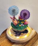 Make A Wish Personalised LED Preserved Flowers Dome. 100% High Quality Real Flowers.