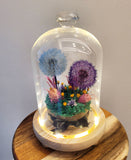 Make A Wish Personalised LED Preserved Flowers Dome. 100% High Quality Real Flowers.